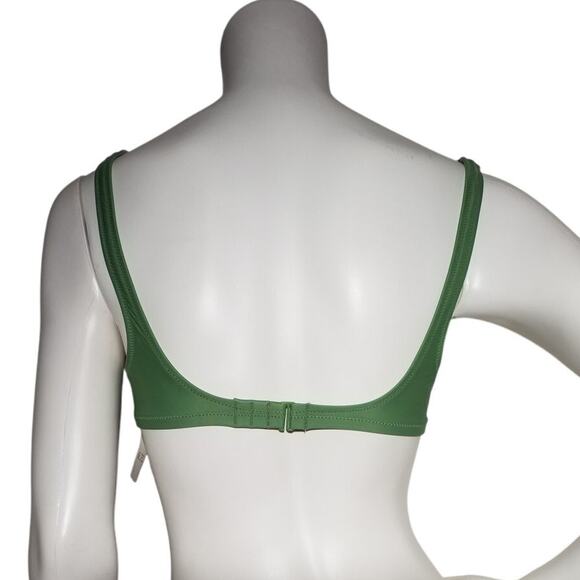 J.Crew Heritage Scoop Neck Bikini Top | Green | Size XS | NWT - Picture 2 of 5